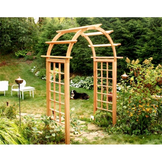 Creek Vine Designs EY60ARCVD Cedar Arched Arbor- 60 in. Opening