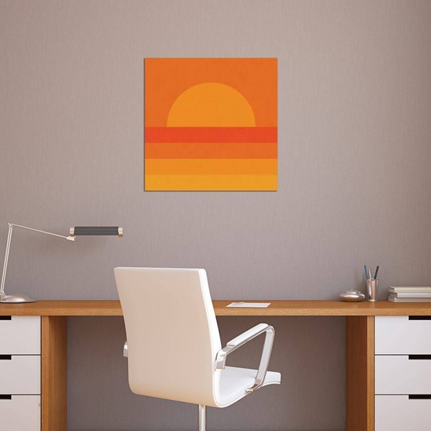 Retro Geometric Sunset By Alisa Galitsyna Unframed Wall Canvas Icanvas