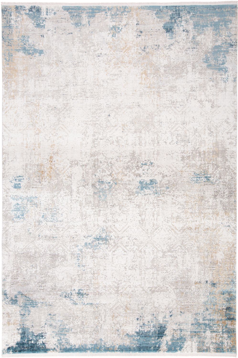 Lindstra Ivory and Blue Rug by BD Fine