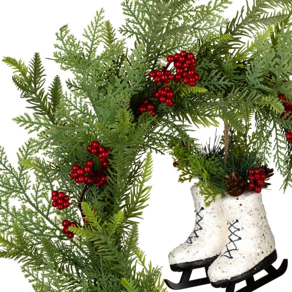  22 in. Winter Skates Artificial Christmas Wreath HH75-CZ290699-22W