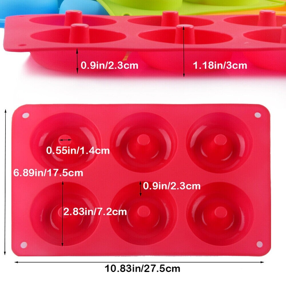 2Pcs Silicone Baking Donut Molding Tray