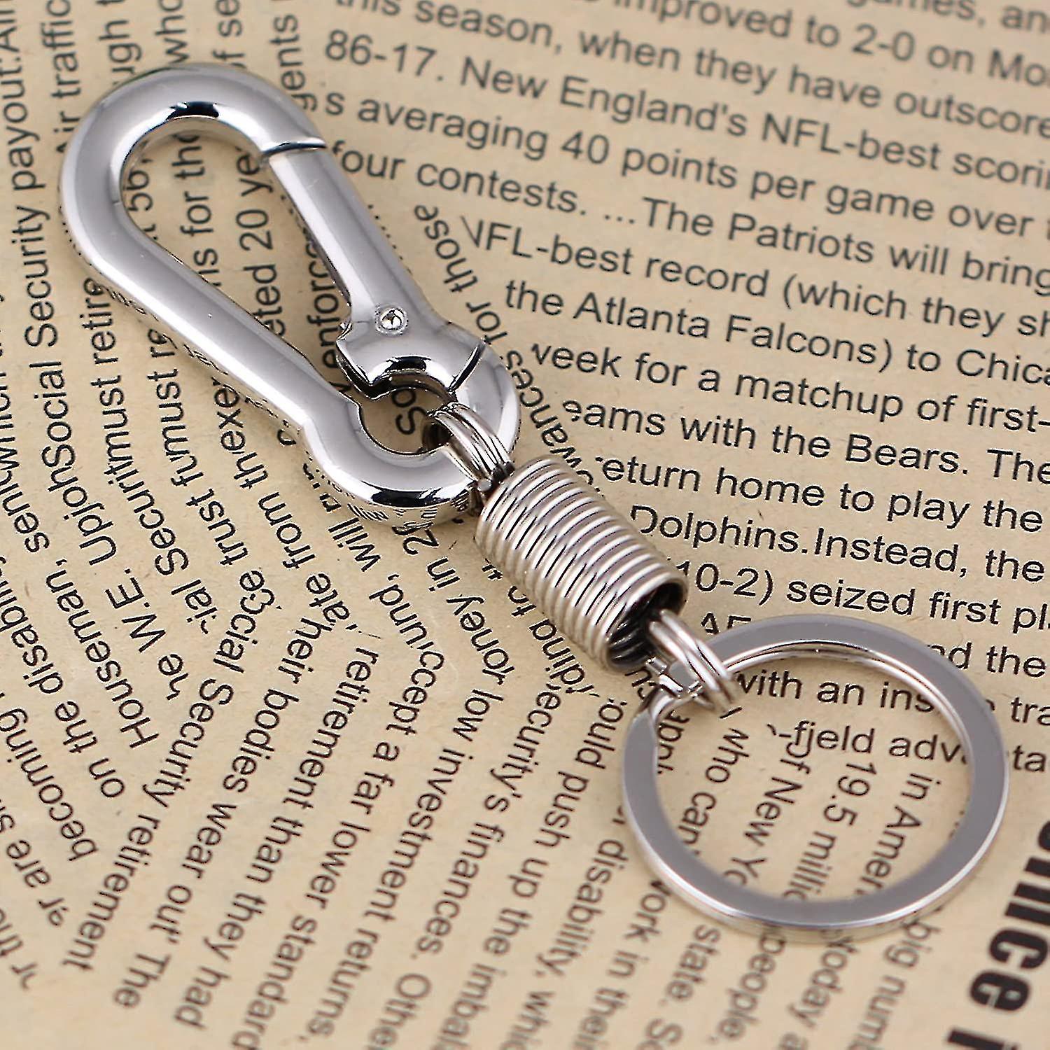 Retro Style Simple And Powerful Carabiner Shape Keychain Keychain Ring Keychain Keychain$stainless Steel Metal Quick Release Keychain Lock Belt Keycha