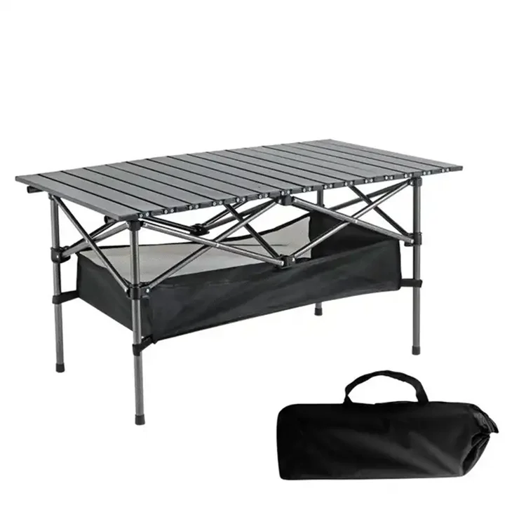 Portable Aluminum Rectangular Foldable Camping Table with Carrying Bag Lightweight Outdoor Dining Tables