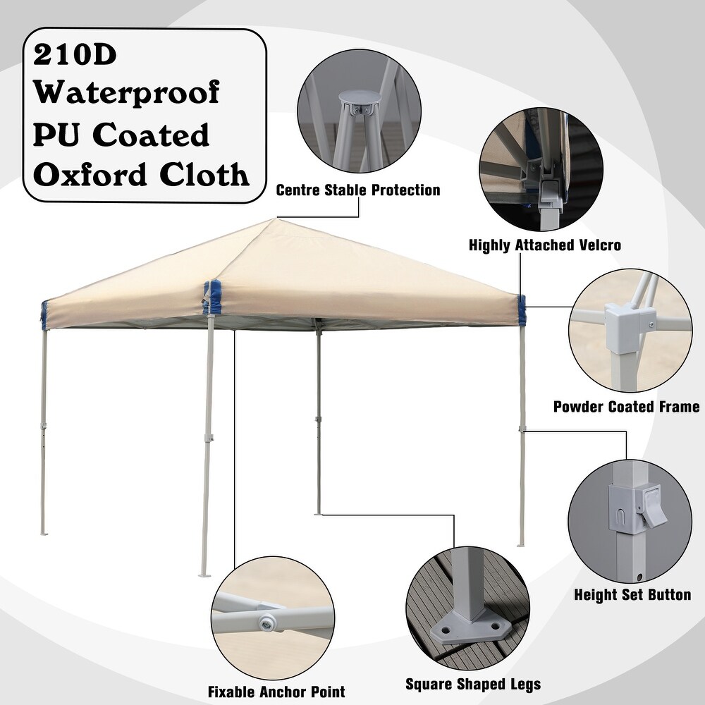 Aoodor 10 x 10 FT Pop Up Canopy Tent with Roller Bag  Portable Instant Shade Canopy for Camping  Party and Other Outdoor Events