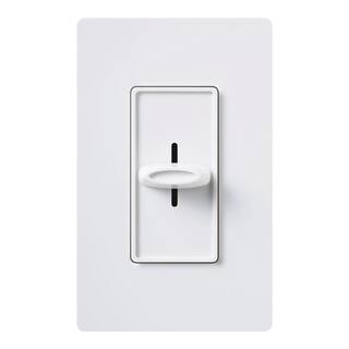 Lutron Skylark Dimmer Switch Slide-to-Off 600-Watt IncandescentSingle-Pole White (S-600-WH) S-600-WH