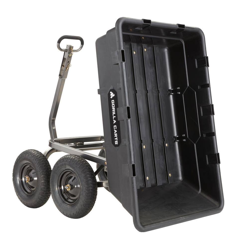 GORILLA CARTS 1500 lb. Super Heavy Duty Poly Dump Cart GOR10-16