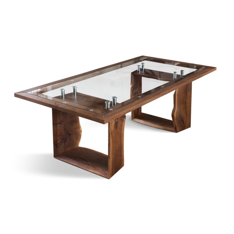 ROZG XO Solid Wood Dining Table   Walnut