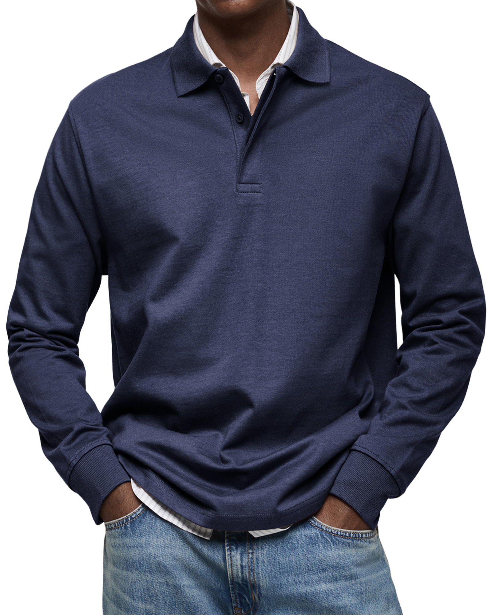 Clearance Sale🔥Men's Everyday Comfort Lapel Button Casual Long Sleeve POLO Shirt