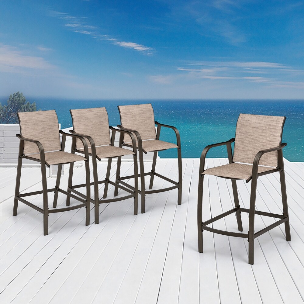 Pellebant 4PCS Outdoor Counter Height Bar Stool   21.7\