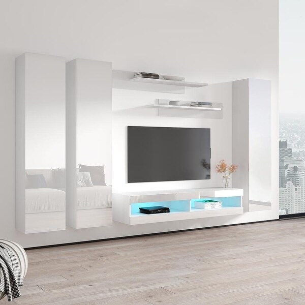 Fly CD1 34TV Wall Mounted Floating Modern Entertainment Center