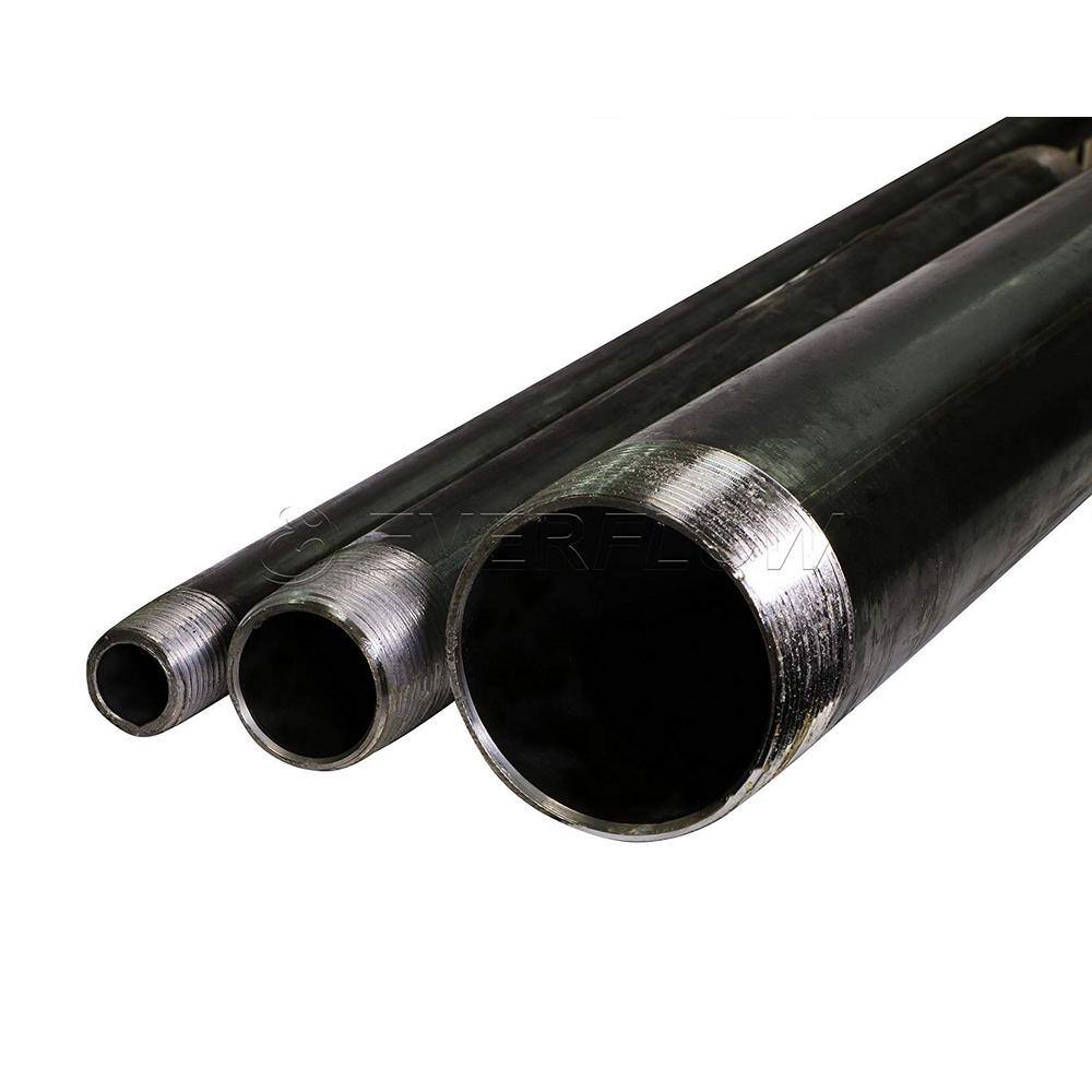 The Plumber's Choice 1-12 in. x 72 in. Black Steel Pipe 1572PBL