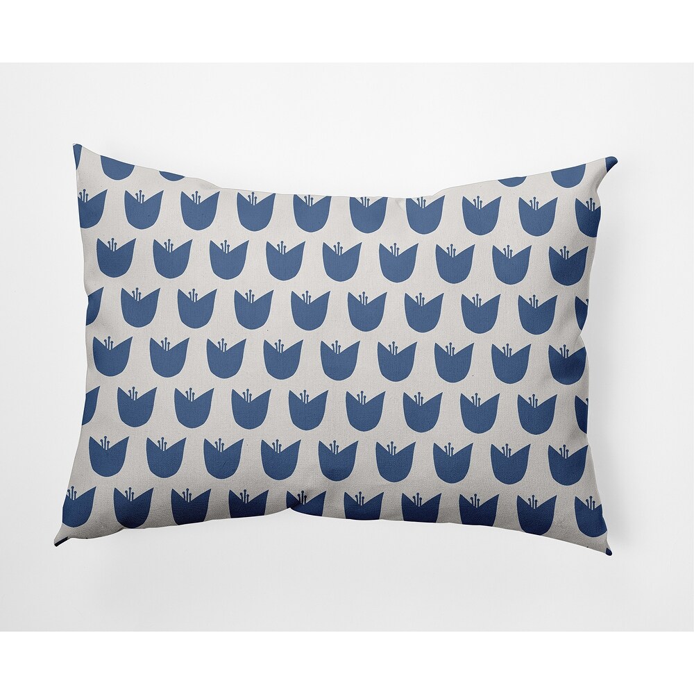 Simple Tulip Design Decorative Indoor/Outdoor Pillow