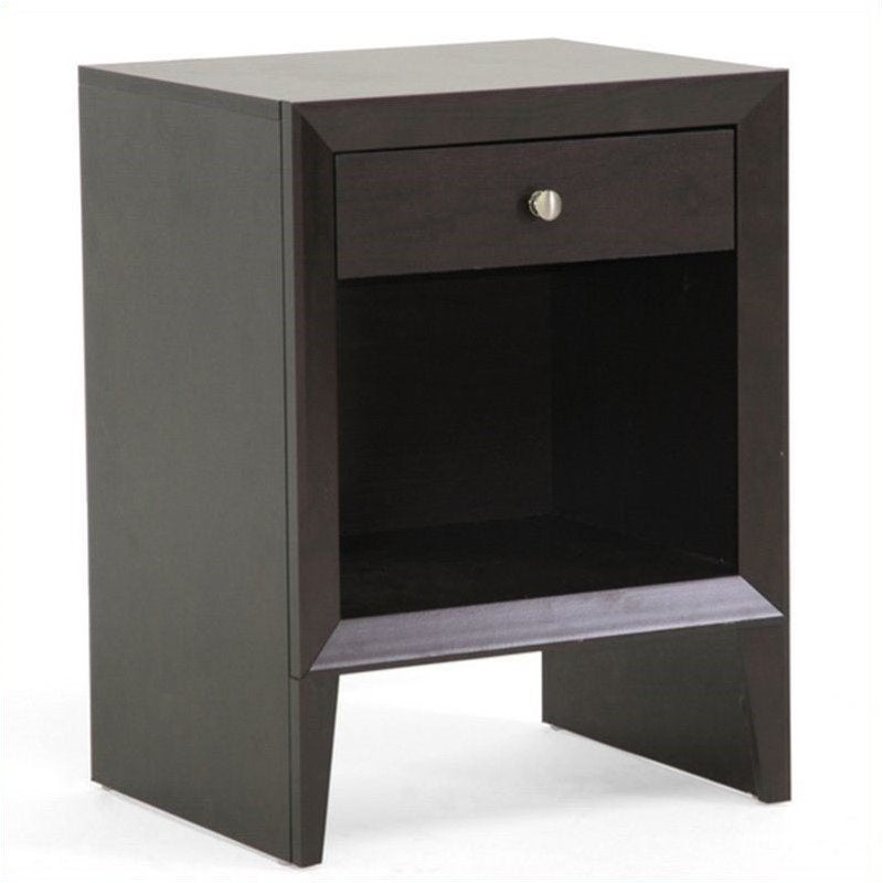 Home Square Set of 2 Nightstand in Dark Brown