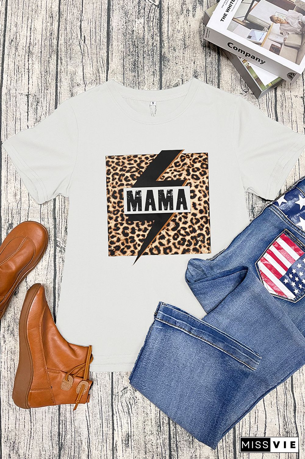 MAMA lightning Short Sleeve Graphic Tee Wholesale