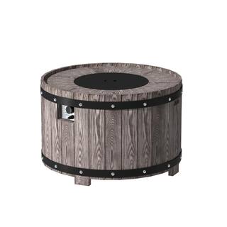 CASAINC 36 in. 50000 BTU Propane Fire Pit Table Patio Gas Fire Pit with Lid and Lava Rock CA-F984-A