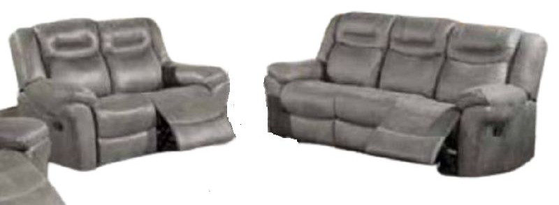 Odder Recliner Sofa Featuring Built in USB Charger  Slate Gray   Contemporary   Living Room Furniture Sets   by Hollywood Decor  Houzz