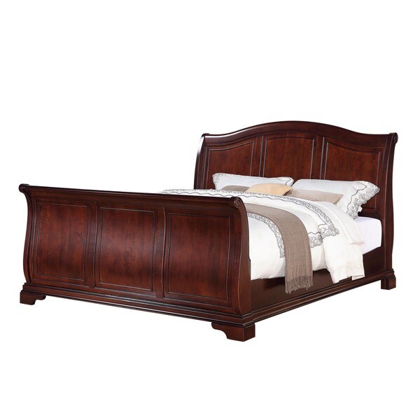 Gracewood Hollow Bujalski Cherry Queen Sleigh 4-piece Bedroom Set - - 20000952