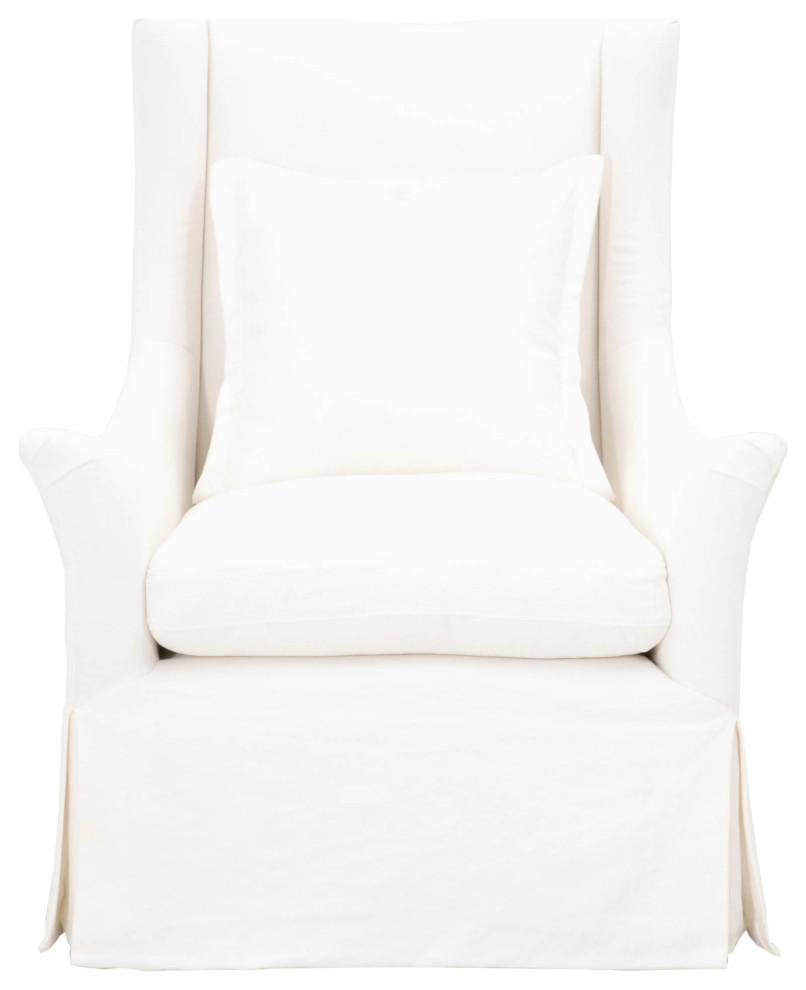 Otto Swivel Club Chair Creme Crepe   Transitional   Armchairs And Accent Chairs   by Sideboards and Things  Houzz