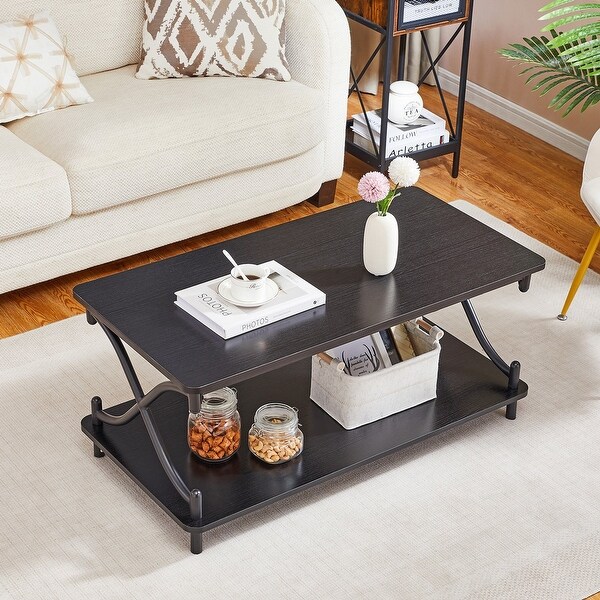 Modern 3 Piece Coffee Table and Side Table Set of 2