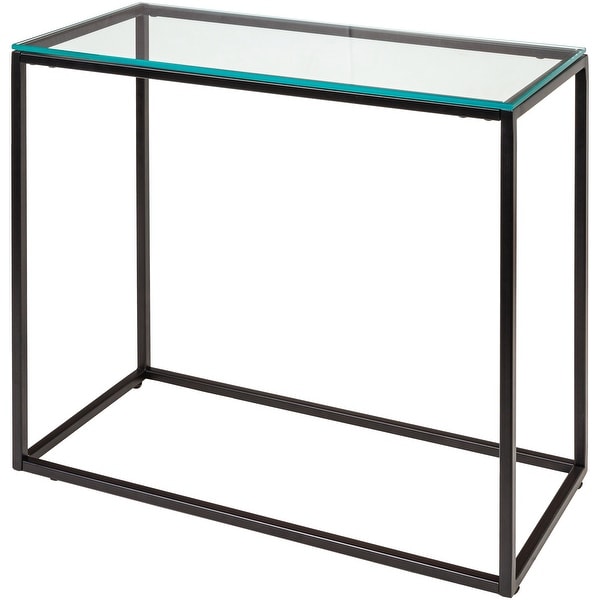 Cumo Modern Rectangular Mixed Material Frame End Table - 24