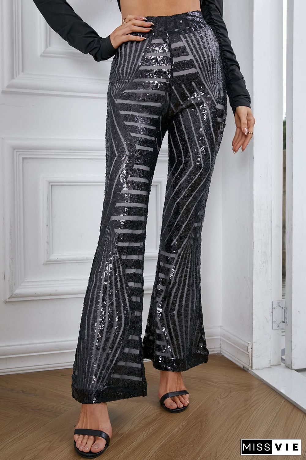 Sequin Wide Leg Pants