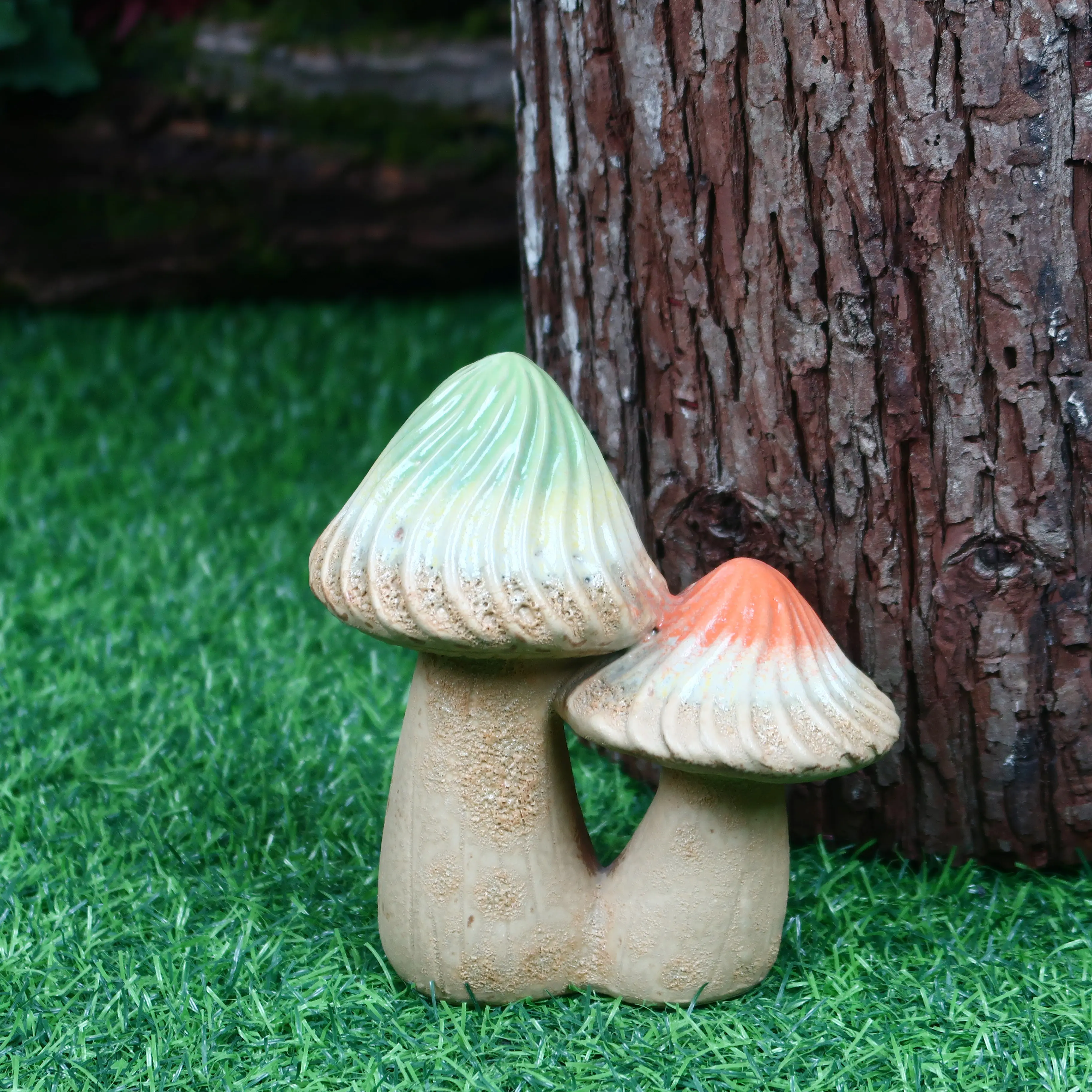 Hot Selling Cheap Custom Ceramic Mushroom Crafts Gardening Supplies Small Decorations Mushroom Handicraft Lawn Decoration