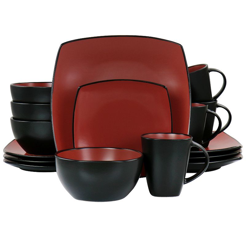 Gibson Elite Soho Lounge 16 Piece Matte Glazed Stoneware Dinnerware Set