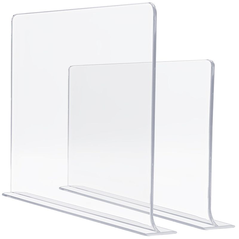 Sorbus Set of 6 Adhesive Acrylic Shelf Divider Organizers