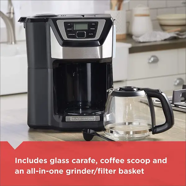 Black + Decker 12-Cup Mill and Brew Coffeemaker