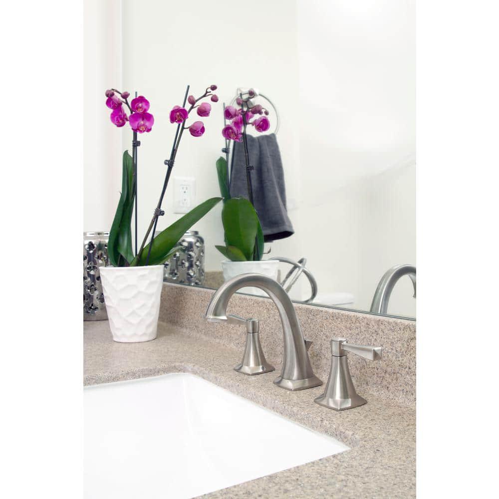 Design House Perth 8 in Widespread 2Handle Bathroom Faucet in Satin Nickel