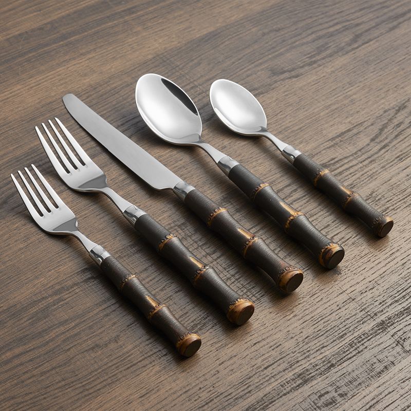 Cambridge Bamboo-Look 20-pc. Flatware Set