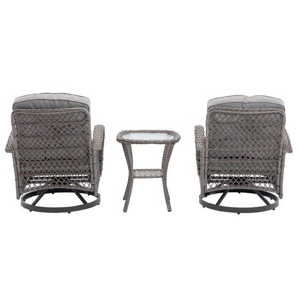 3pcs Outdoor Furniture Modern Wicker set - Overstock - 37385445