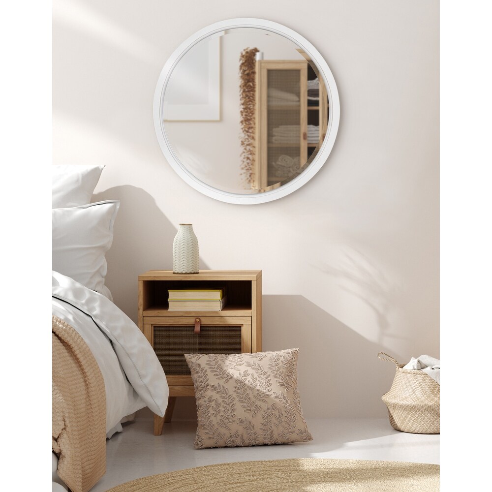 Kate and Laurel Hogan Round Framed Wall Mirror