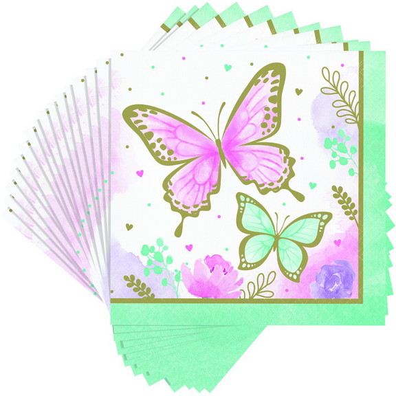 Creative Converting 354581 Golden Butterfly Napkin...