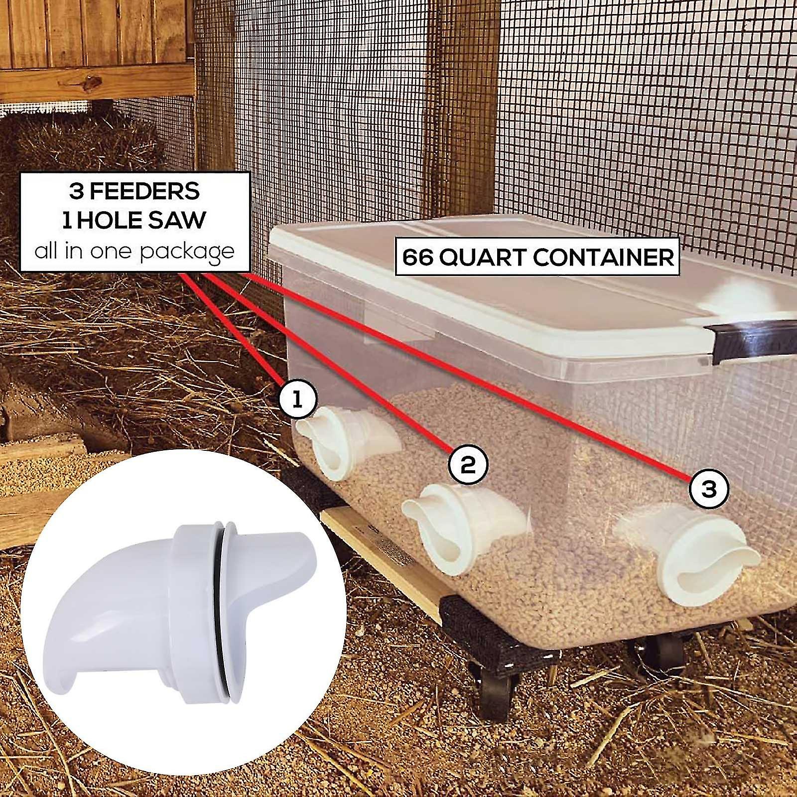 Diy Cken Er Rain Poultry Er Port Kit For Ets， Els， Bins， Troughs