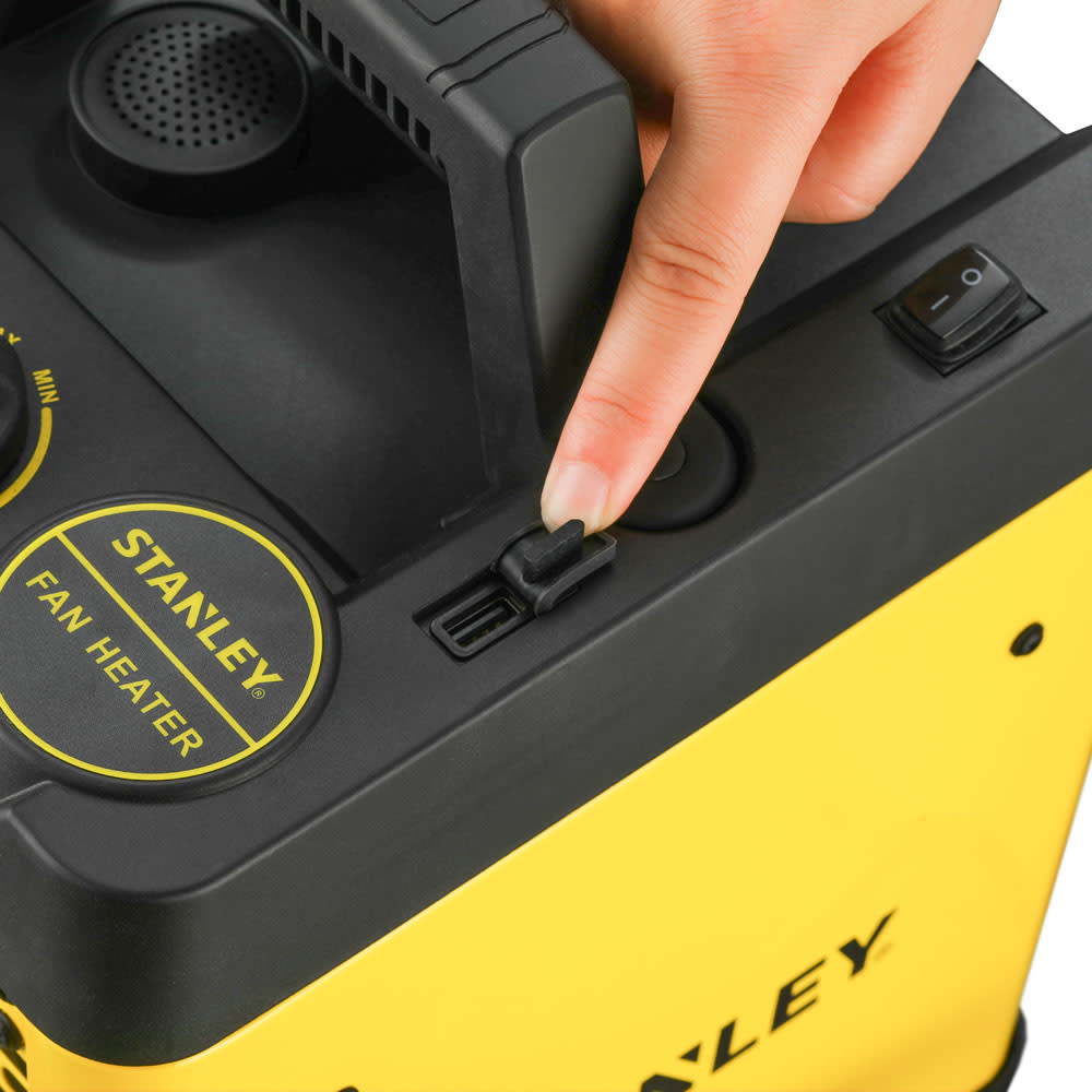 Stanley 1500W Heavy Duty Portable Heater with Light and USB