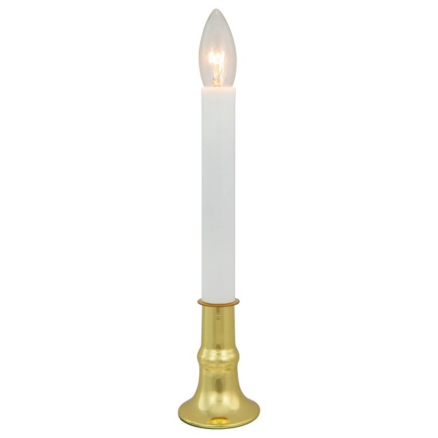 White And Gold C7 Light Christmas Candle Lamp With Timer