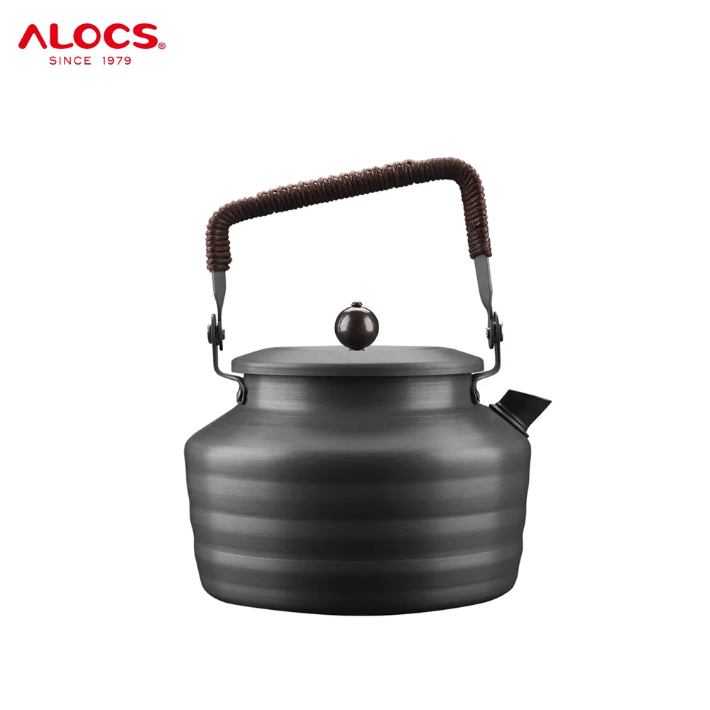 Alocs Portable Hard Anodized Aluminium Hiking Kettle Pot Outdoor Wasserkocher Camping Kettle