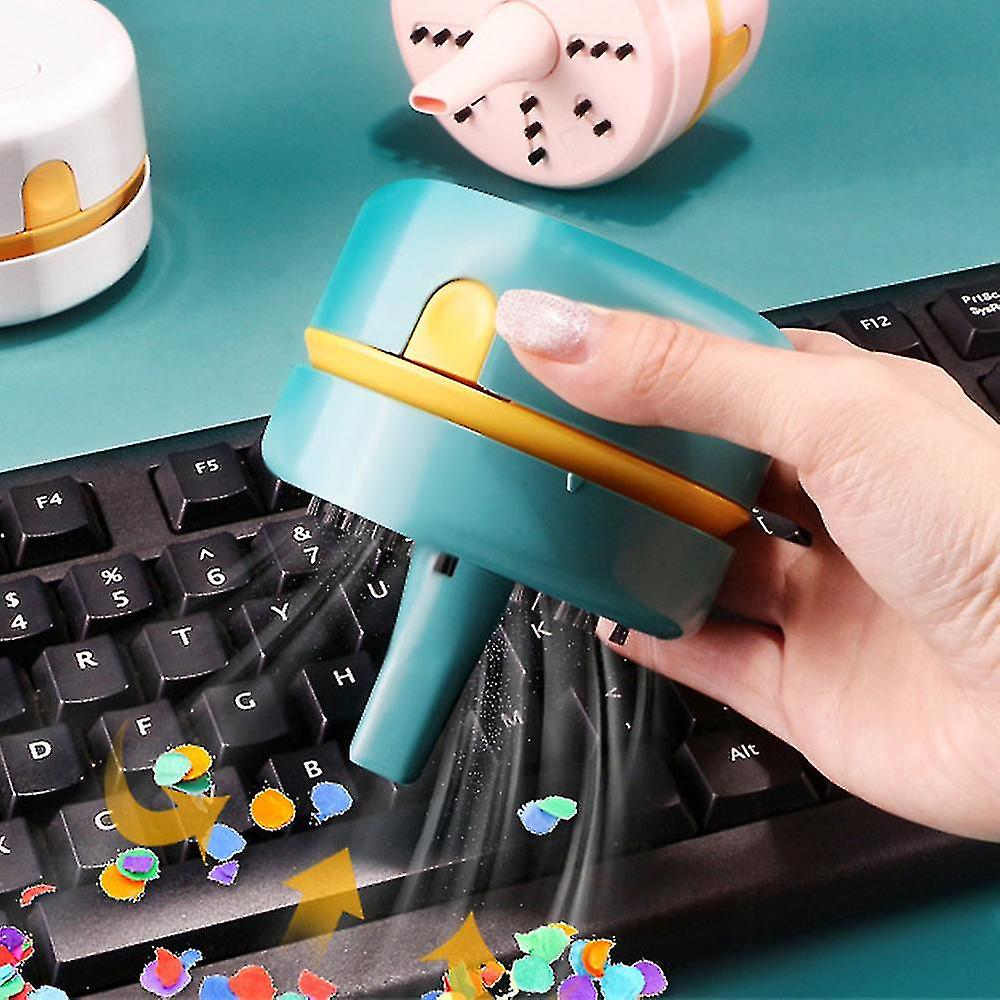 Desktop Vacuum Cleaner Mini Usb Charge Adjustable Strong Suction Power Recharging Computer Keyboard Cleaning Table Dust Sweeper Counter Crumb Portable