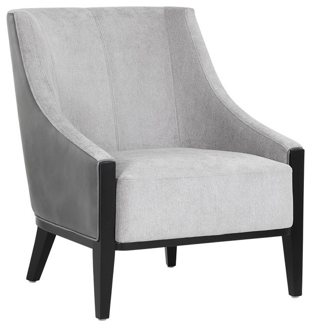 Aurora Lounge Chair  Polo Club Stone/Overcast Gray   Transitional   Armchairs And Accent Chairs   by Sunpan Modern Home  Houzz