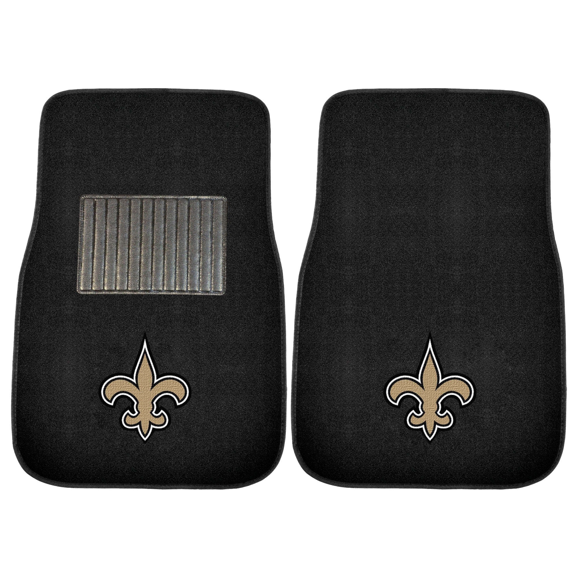 New Orleans Saints NFL 2-pc Embroidered Car Mat Set