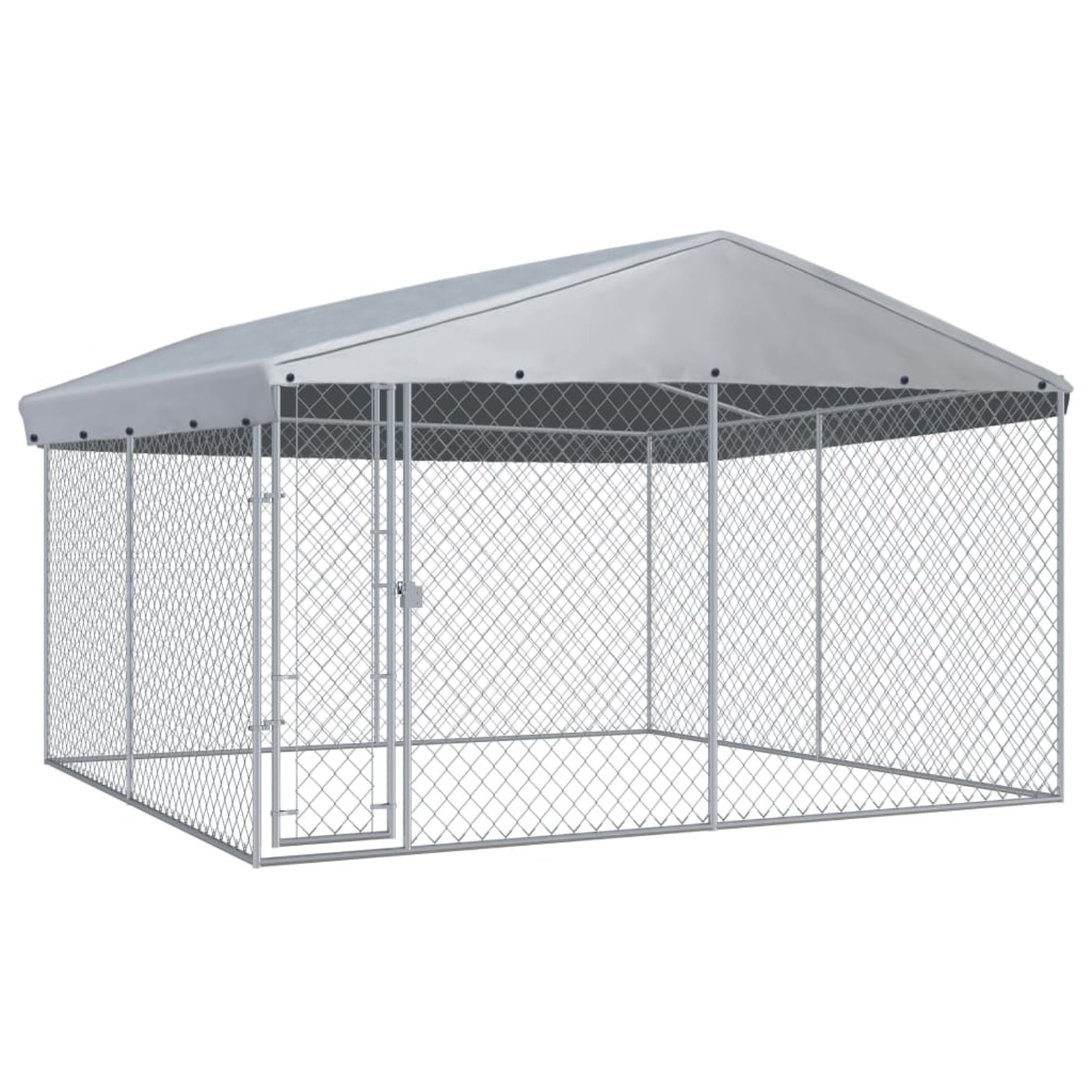 Outdoor Dog Kennel with Roof 150.4