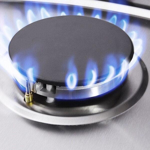 30 in. Gas Cooktop，Stainless Steel Gas Cooktop，NG/LPG Convertible Gas Burners，5 Burners Gas Stovetop，60-minute Timer.