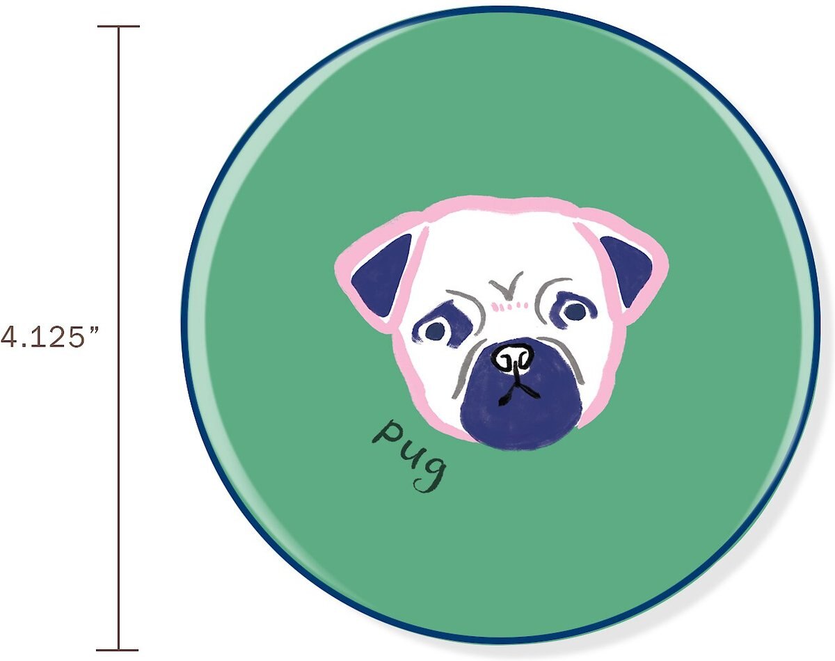 Pet Shop by Fringe Studio BFF Pug Ceramic Coaster