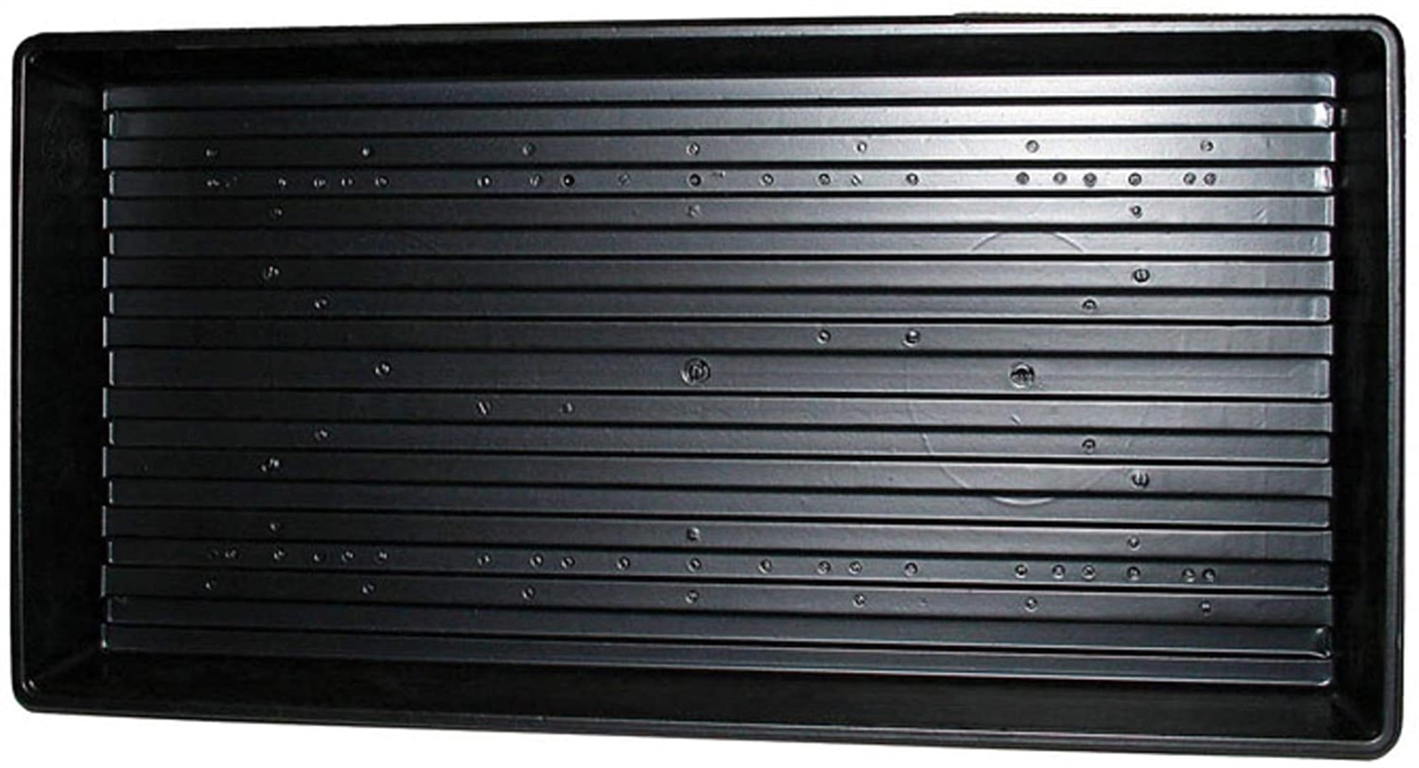 Jiffy TRAY Plastic Plant Tray， 11 x 22， Black