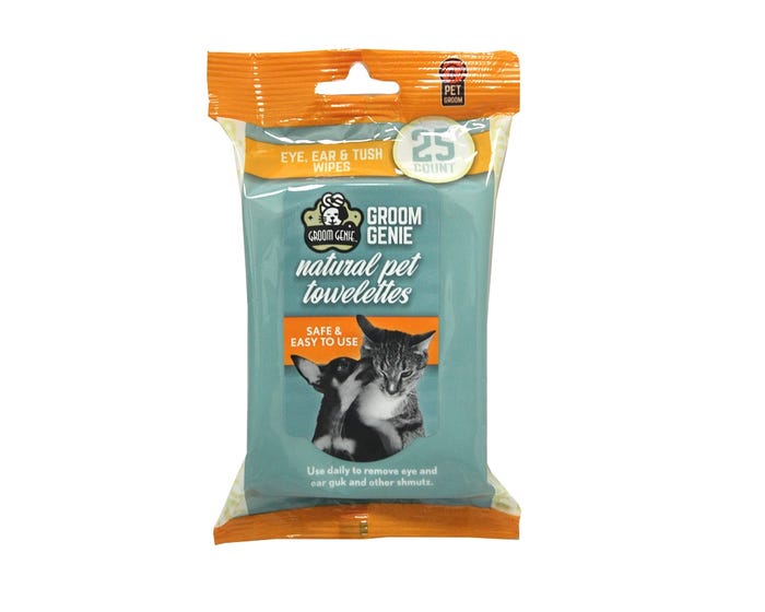 Multipet Groom Genie Wipes Sensitive， 25 Pack - 68500