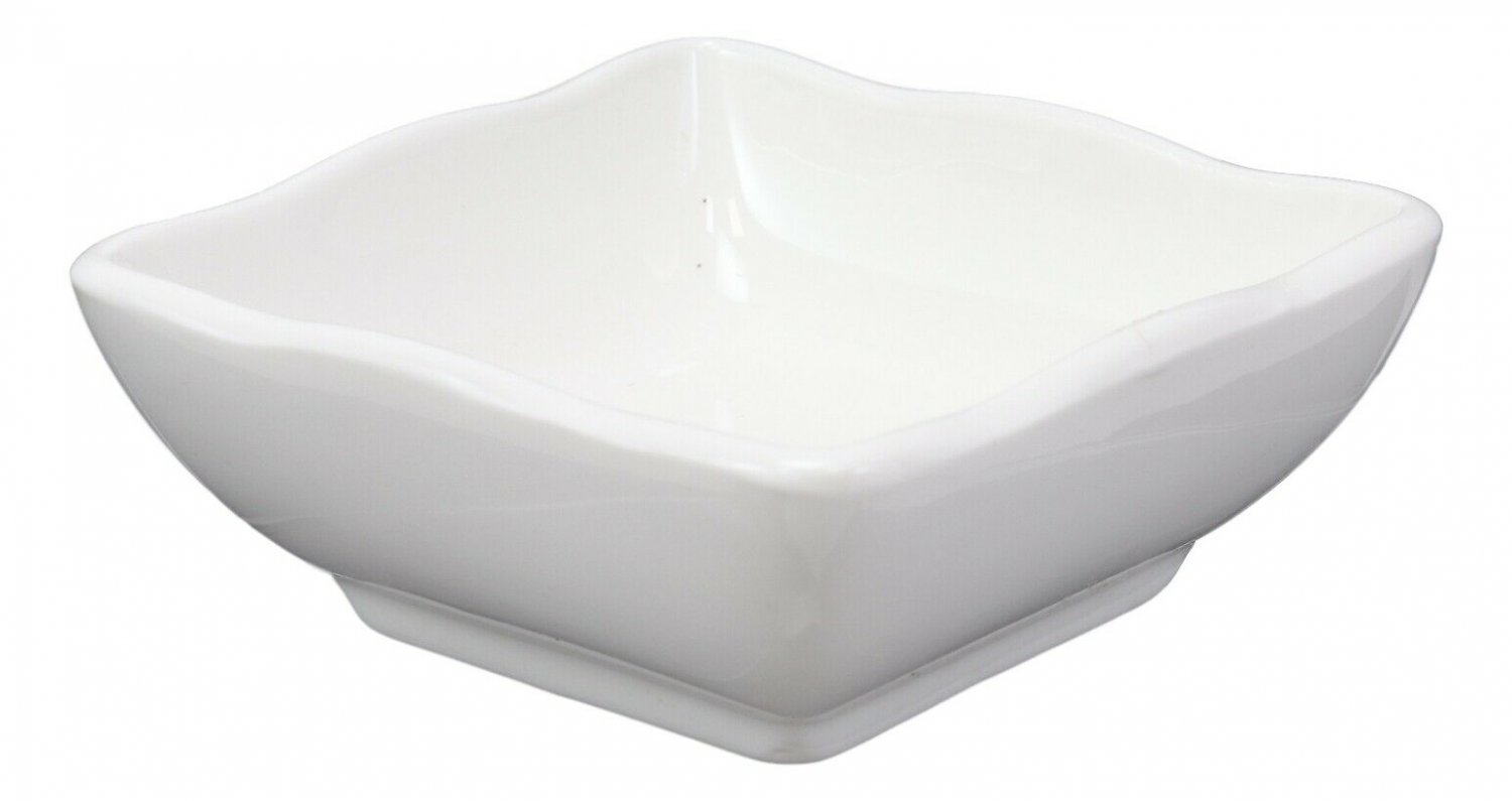 1 White Porcelain Condiments Soy Sauce Dipping Bowls Dishes Set Of 6 EBR02