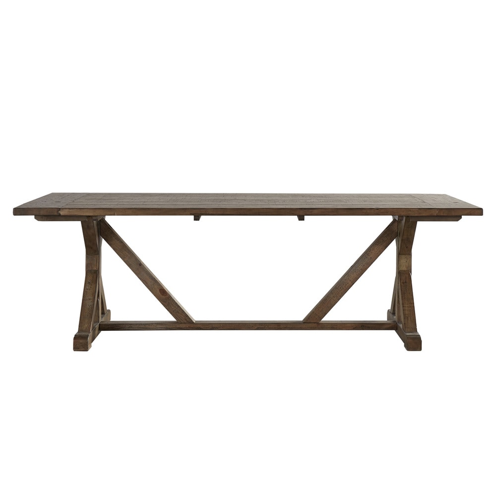 Paloma Rustic Reclaimed Wood Trestle Farm Table by iNSPIRE Q Artisan