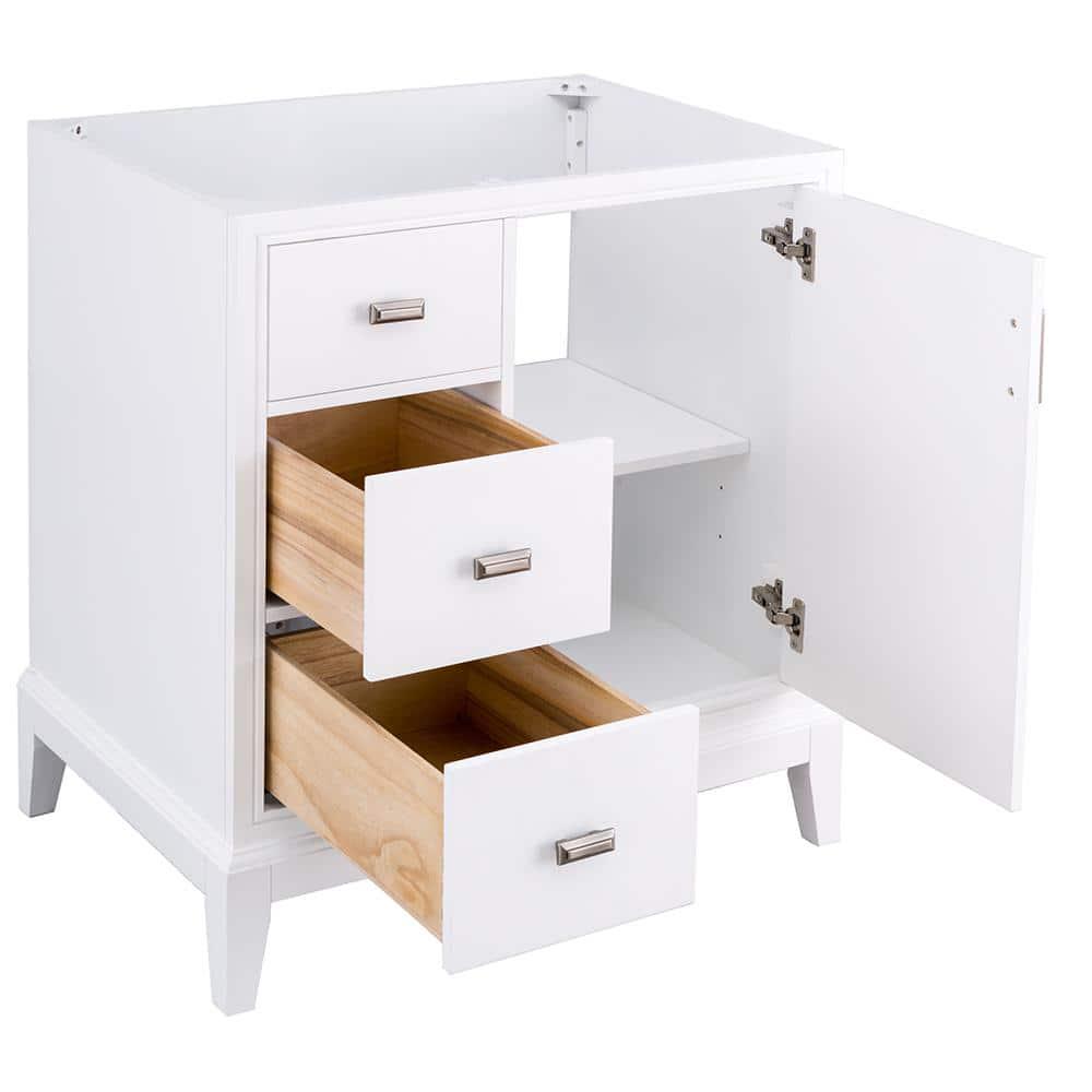 Home Decorators Collection Shaelyn 30 in W x 2175 in D Vanity Cabinet Only in White