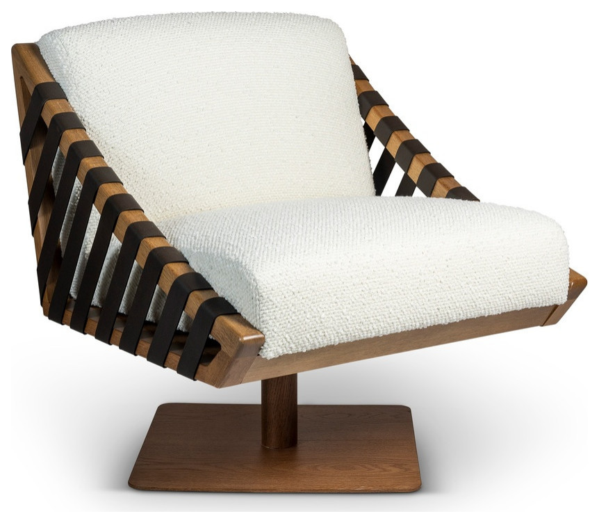 Axelle Swivel Chair   Transitional   Armchairs And Accent Chairs   by Peachtree Fine Furniture  Houzz